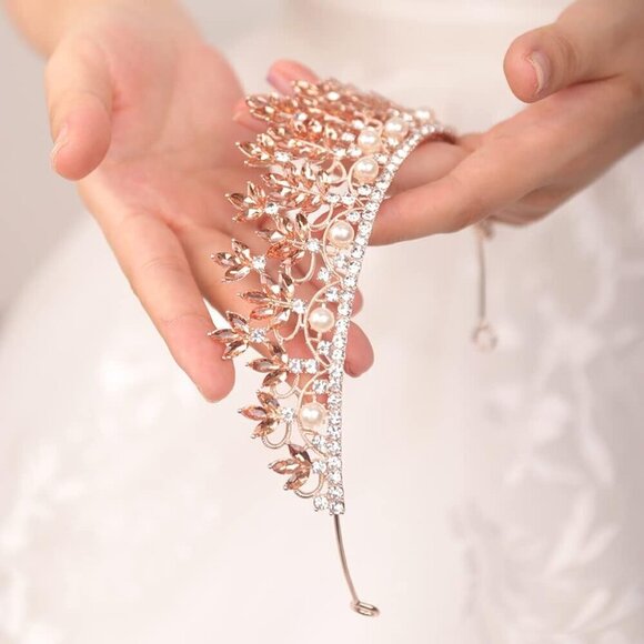 Crystal Crown Headband Womens Bridal Prom Party Hair Accessories Queen Princess main image 5